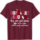 Groovy Support Squad Burgundy Ribbon Throat Cancer Awareness T-Shirt - T-Shirt | Maroon