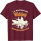 Id Rather Be Fishing With My Grandson Grandpa Fathers Day T-Shirt - T-Shirt | Maroon