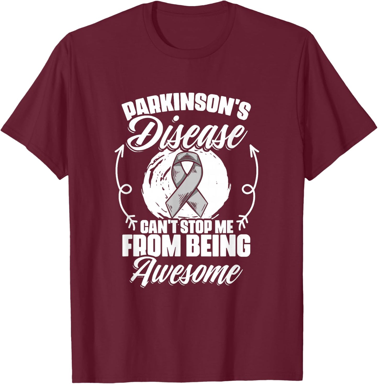 Being Awesome PD Patients Parkinson's Disease Warrior T-Shirt - T-Shirt | Maroon