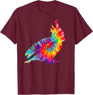 Cockatoo Tie Dye Parrot Pet Bird Mom Dad Vintage T-Shirt - T-Shirt | Maroon