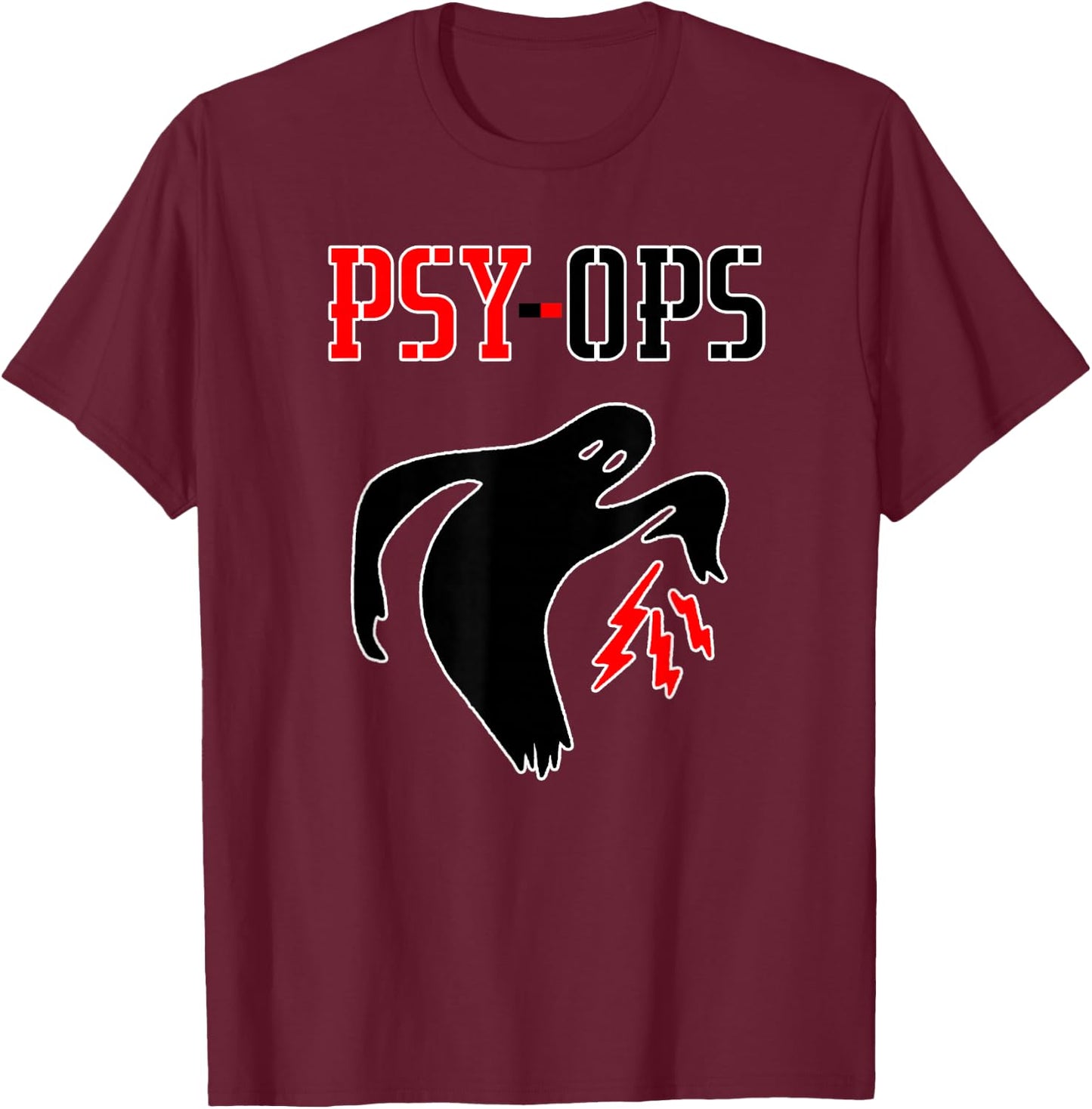 Psy-ops Secret Military Group US Armed Forces Clandestine T-Shirt - T-Shirt | Maroon
