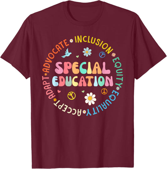 Special Education Back To School Teacher T-Shirt - T-Shirt | Maroon