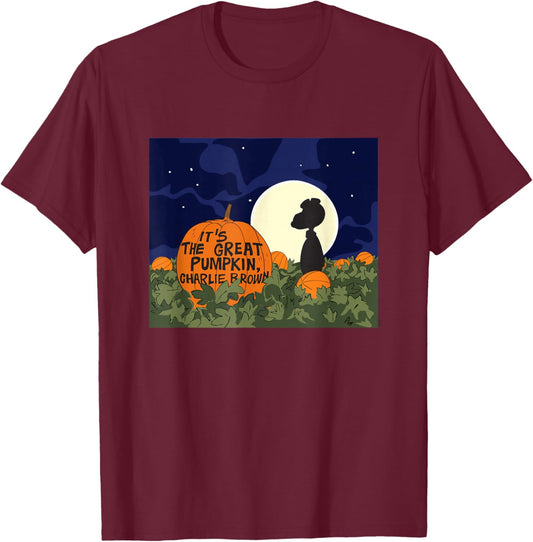 Peanuts Snoopy Its The Great Pumpkin T-Shirt - T-Shirt | Maroon