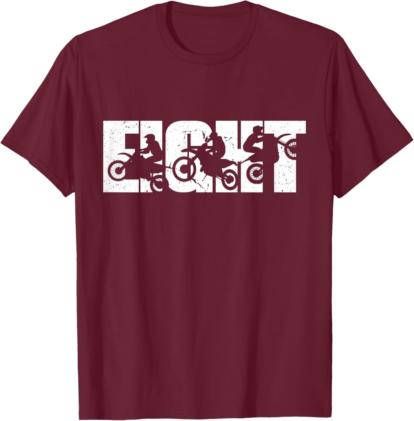 Kids 8th Birthday Retro Motocross Dirt Bike 8 Years Boys Girls T-Shirt - T-Shirt | Maroon