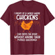 I Dream Of A World Where Chickens Can Cross The Road T-Shirt - T-Shirt | Maroon