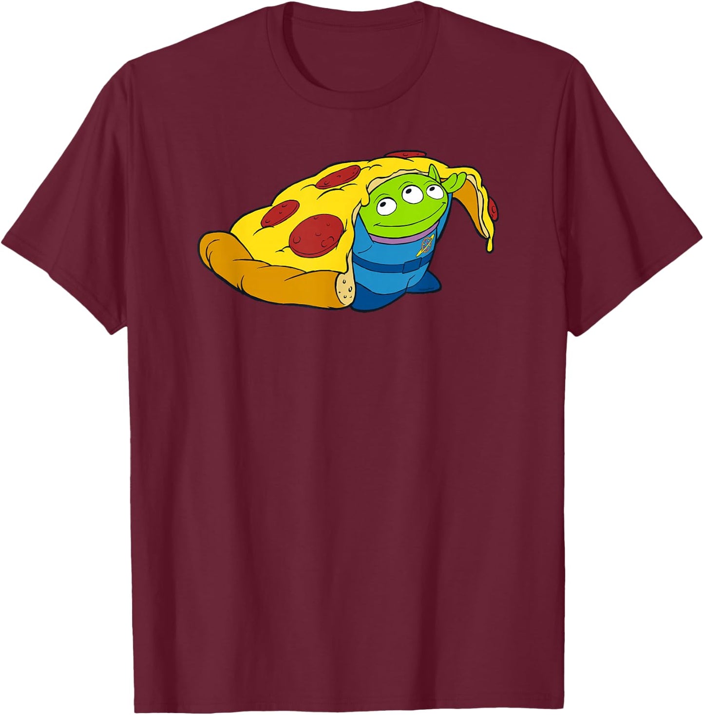 Disney and Pixar's Toy Story Alien Pizza T-Shirt - T-Shirt | Maroon