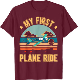 My First Plane Ride T-Shirt - T-Shirt | Maroon