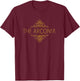 Only Murders in The Building The Arconia Gold Logo Small T-Shirt - T-Shirt | Maroon