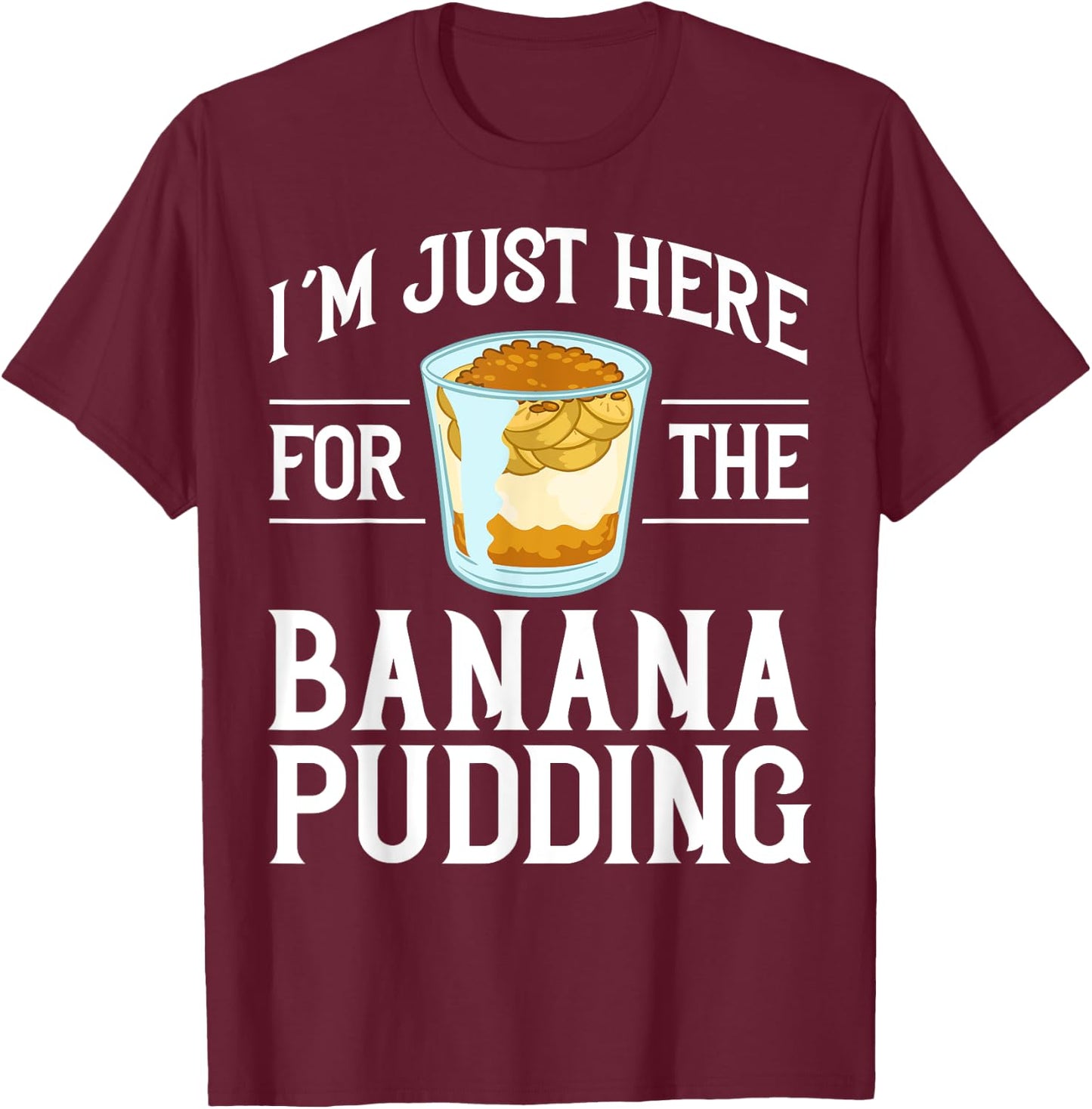 Banana Pudding Recipe Ice Cream Women Girls Kids T-Shirt - T-Shirt | Maroon