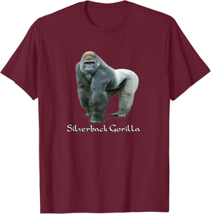 Silverback Gorilla T-Shirt - T-Shirt | Maroon