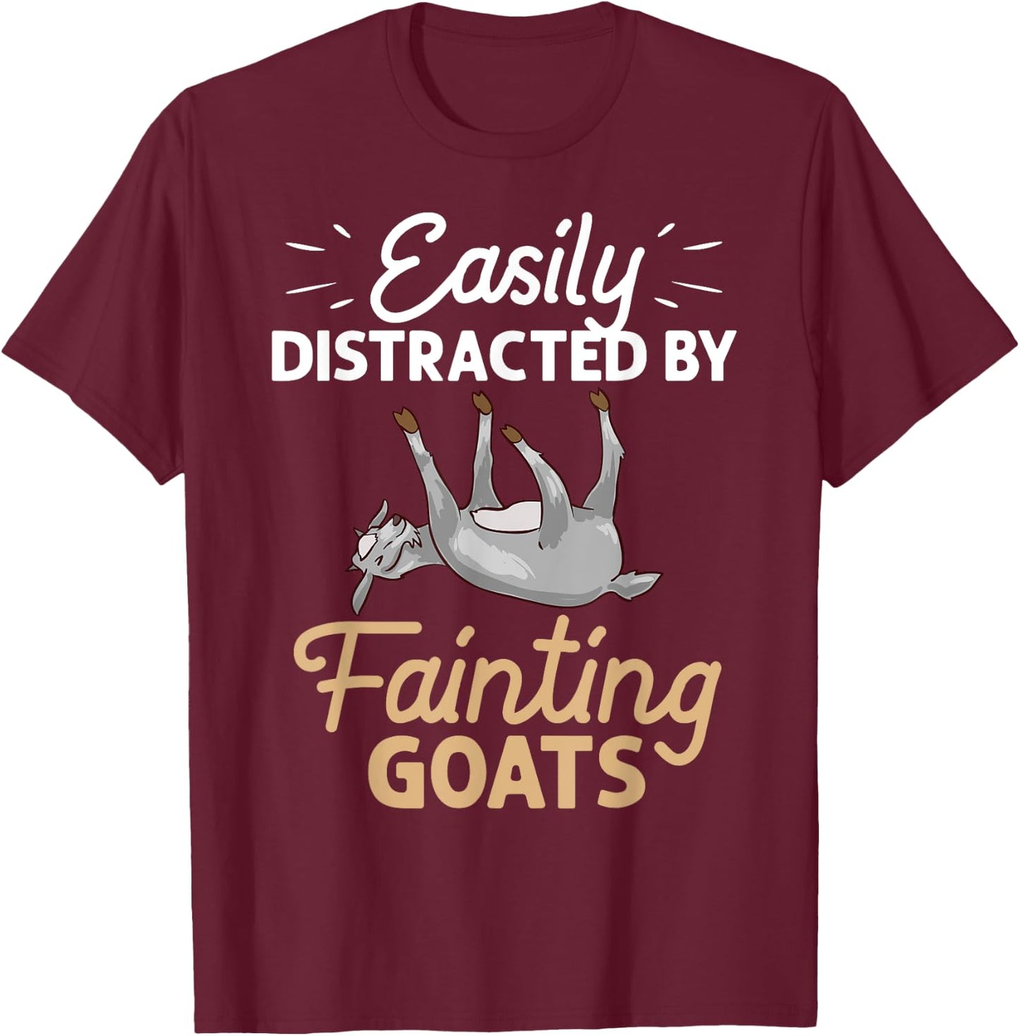 Fainting Goat Funny Tennessee Myotonic Goats T-Shirt - T-Shirt | Maroon