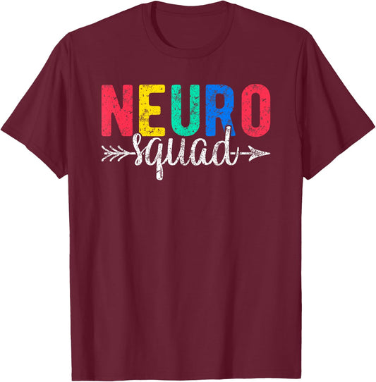 Neuro Squad Neurology Nurse Neuroscience T-Shirt - T-Shirt | Maroon
