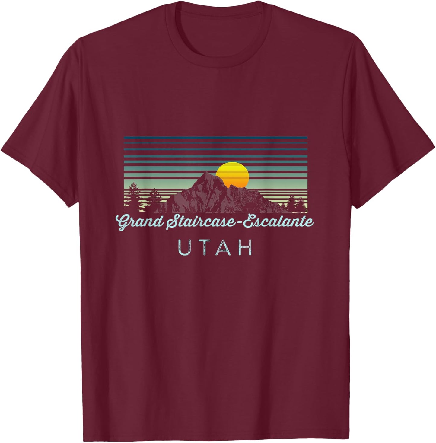 Grand Staircase-Escalante Retro Clothes & Gear - Souvenir T-Shirt - T-Shirt | Maroon