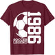 Soccer 40th Birthday Soccer Legend 1986 T-Shirt - T-Shirt | Maroon