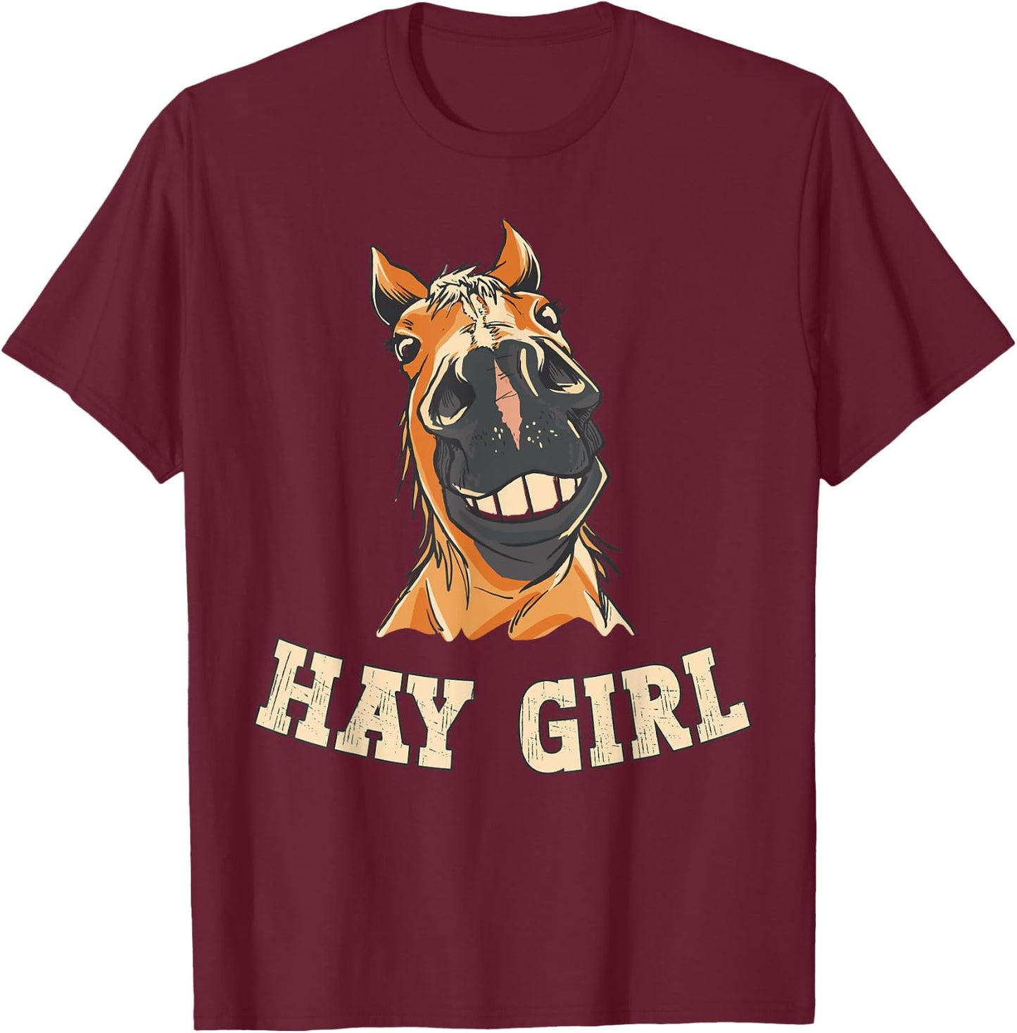 Horse Rider Funny Equestrian Men's Black Funny Horse T-Shirt - T-Shirt | Maroon