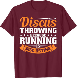 Discus Throwing Discus Track And Field Discus Thrower T-Shirt - T-Shirt | Maroon