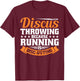 Discus Throwing Discus Track And Field Discus Thrower T-Shirt - T-Shirt | Maroon