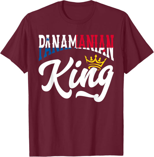 Panamanian King Panama Panamanian Panama Flag T-Shirt - T-Shirt | Maroon