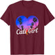 Cali Girl California Heart Retro Vintage Style T-Shirt - T-Shirt | Maroon