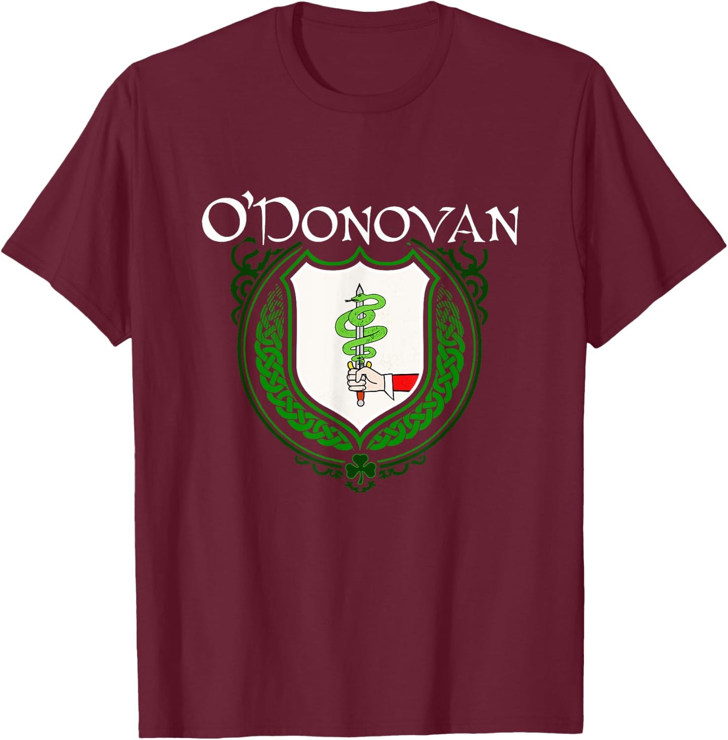 O'Donovan Surname Irish Clan Tartan Badge Ireland T-Shirt - T-Shirt | Maroon