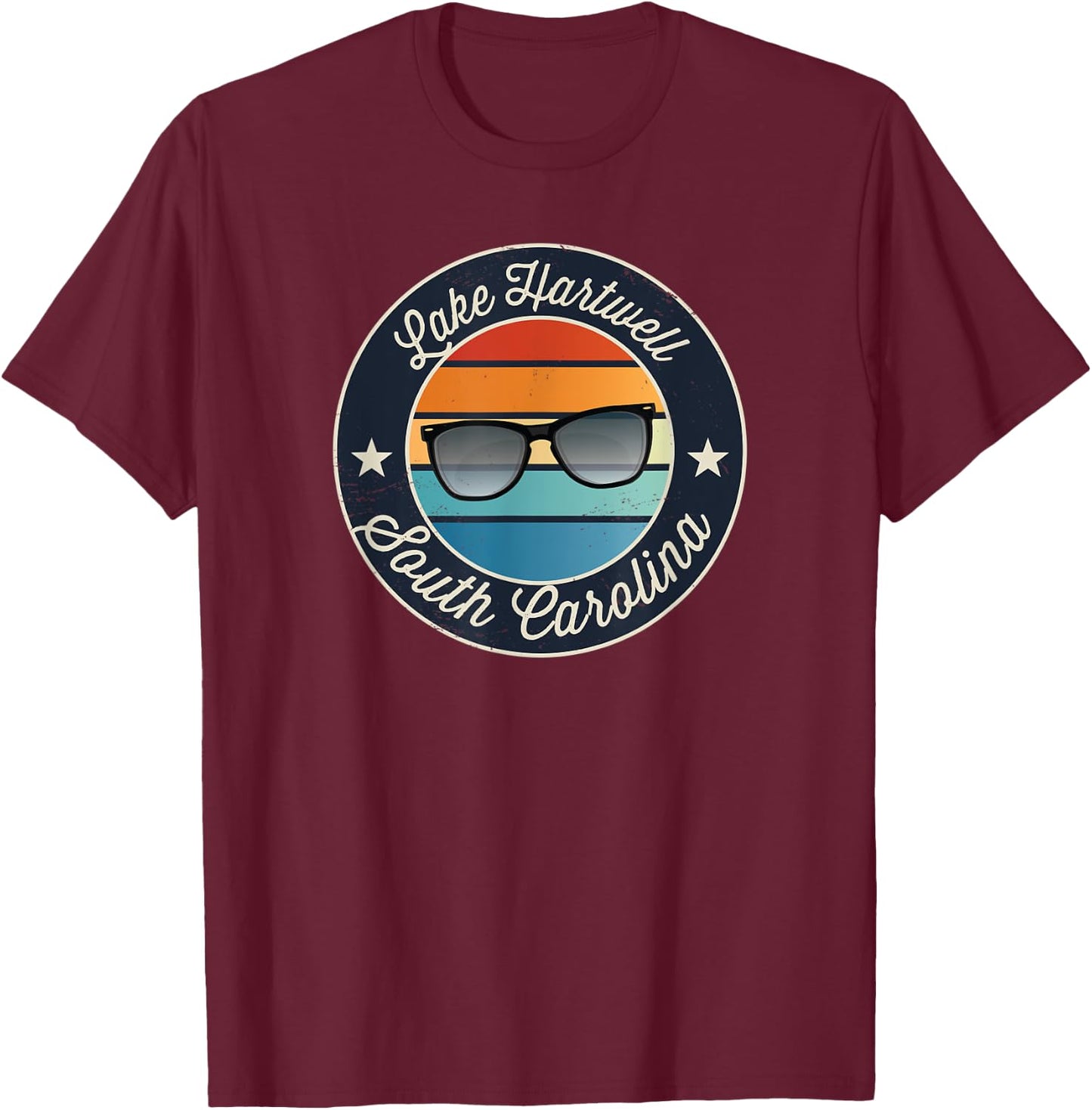 Lake Hartwell - South Carolina Souvenir T-Shirt - T-Shirt | Maroon