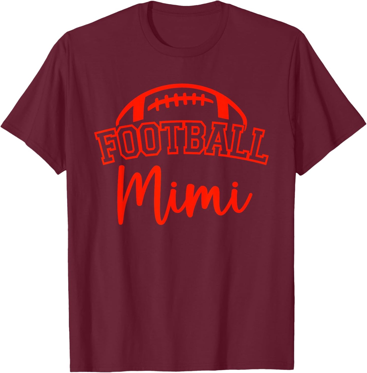Football Mimi Matching Family Football T-Shirt - T-Shirt | Maroon