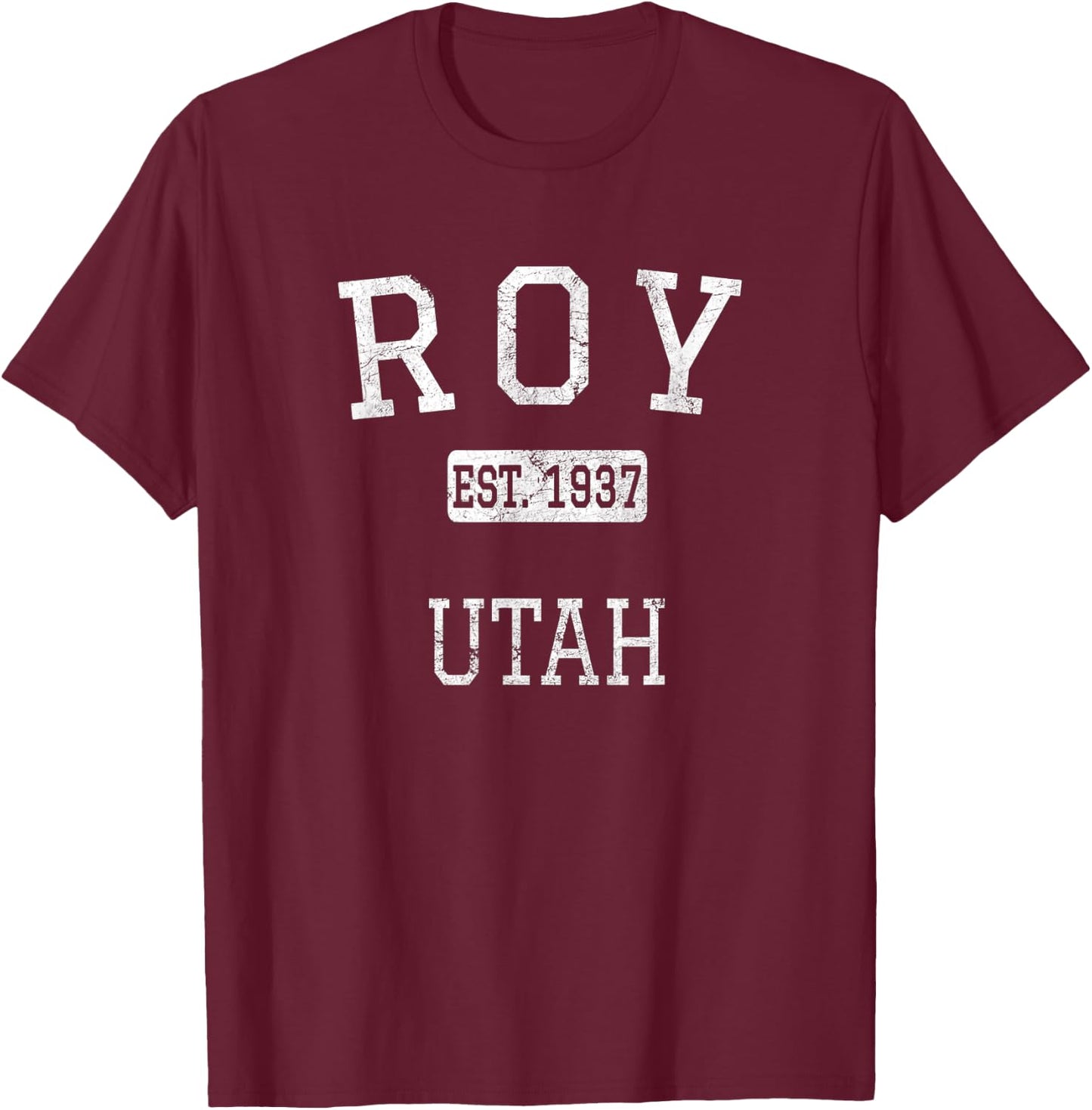 Roy Utah UT Vintage T-Shirt - T-Shirt | Maroon