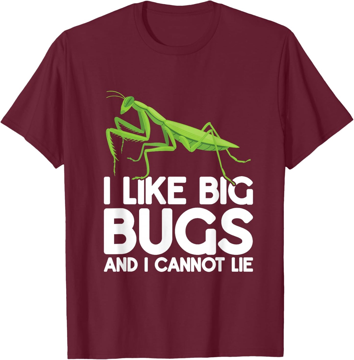 Praying Mantis Insects Bug Love Praying Mantis Retro T-Shirt - T-Shirt | Maroon
