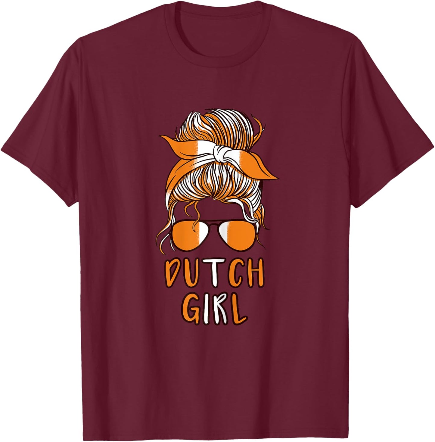 Dutch Girl Holland girls Netherlands Dutch women T-Shirt - T-Shirt | Maroon