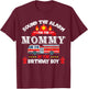 Sound The Alarm Mommy Birthday Boy Fire Truck Lover Fireman T-Shirt - T-Shirt | Maroon