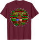 Afro Word Art Juneteenth History Natural Hair Sunglasses T-Shirt - T-Shirt | Maroon