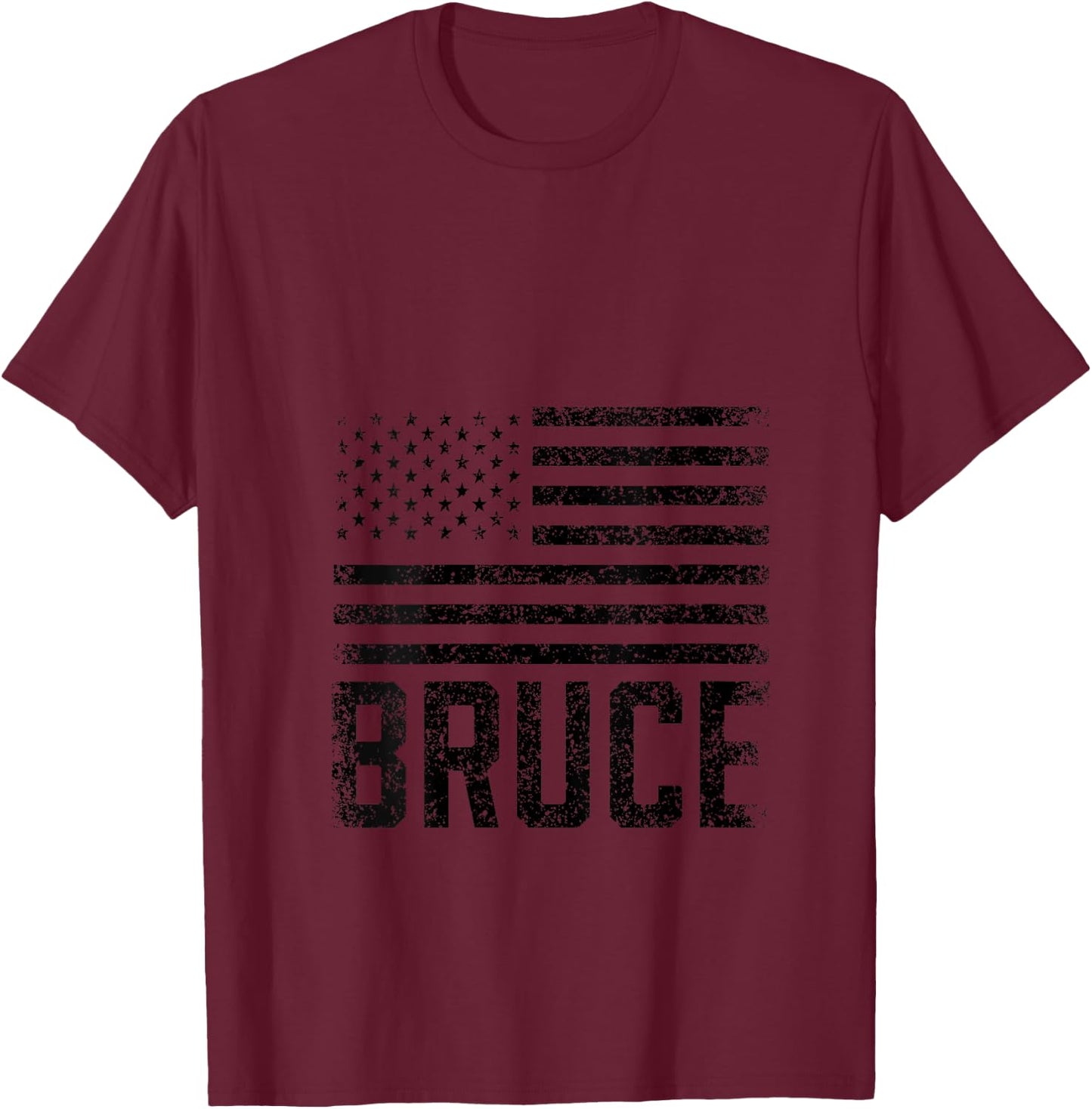 Bruce Birthday Forename Name Personalized USA V-Neck T-Shirt - T-Shirt | Maroon