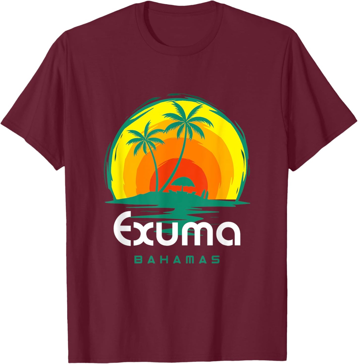 Bahamas Exuma T-Shirt - T-Shirt | Maroon