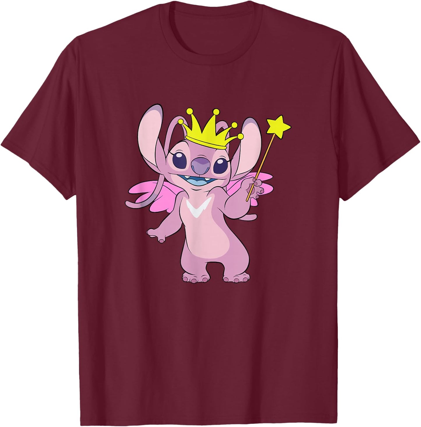 Disney Lilo & Stitch Christmas Angel Holiday Fairy Icon T-Shirt - T-Shirt | Maroon