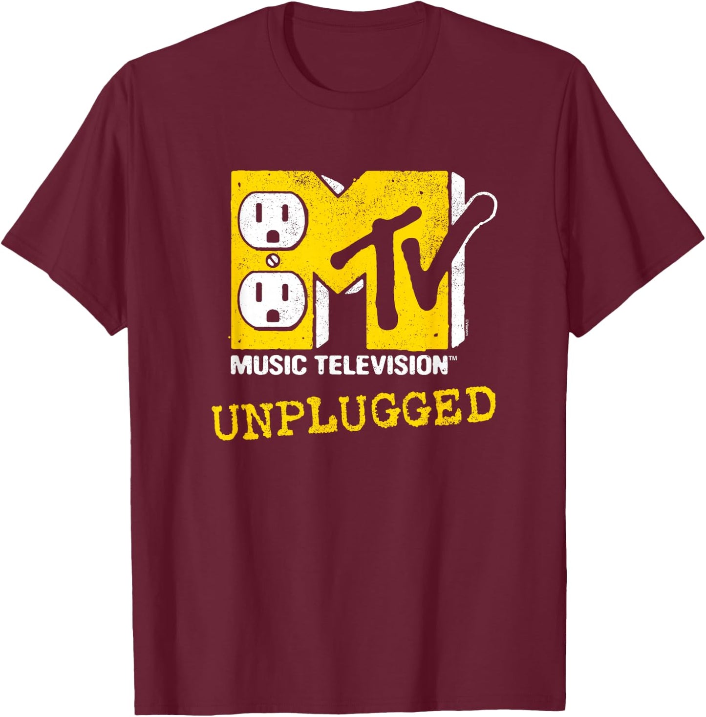 MTV Unplugged - Unplugged MTV Logo T-Shirt - T-Shirt | Maroon