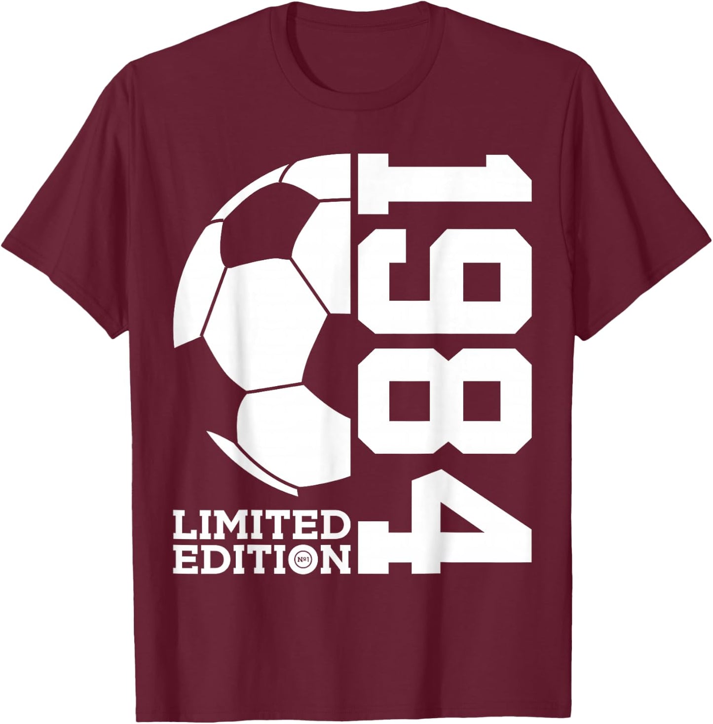 42nd BIRTHDAY SOCCER LIMITED EDITION 1984 T-Shirt - T-Shirt | Maroon