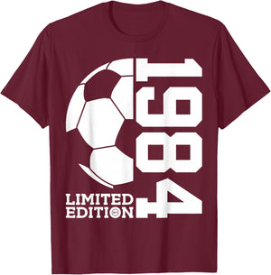 42nd BIRTHDAY SOCCER LIMITED EDITION 1984 T-Shirt - T-Shirt | Maroon