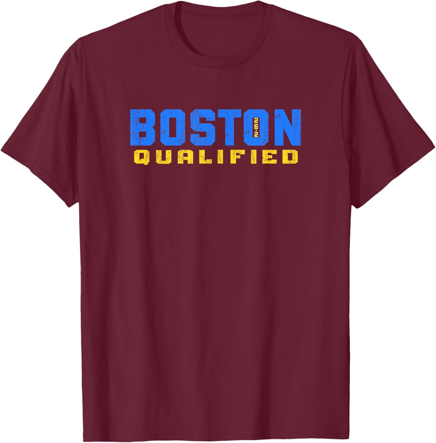 Boston 26.2 Qualified Shirt Runner in Training Qualifier T-Shirt - T-Shirt | Maroon
