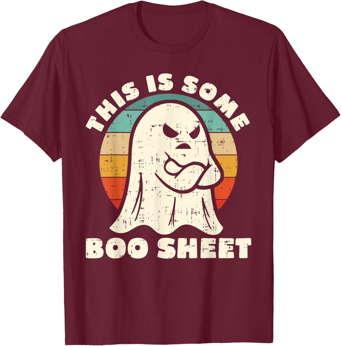 This is Some Boo Sheet Funny Halloween Costumes Men Women T-Shirt - T-Shirt | Maroon