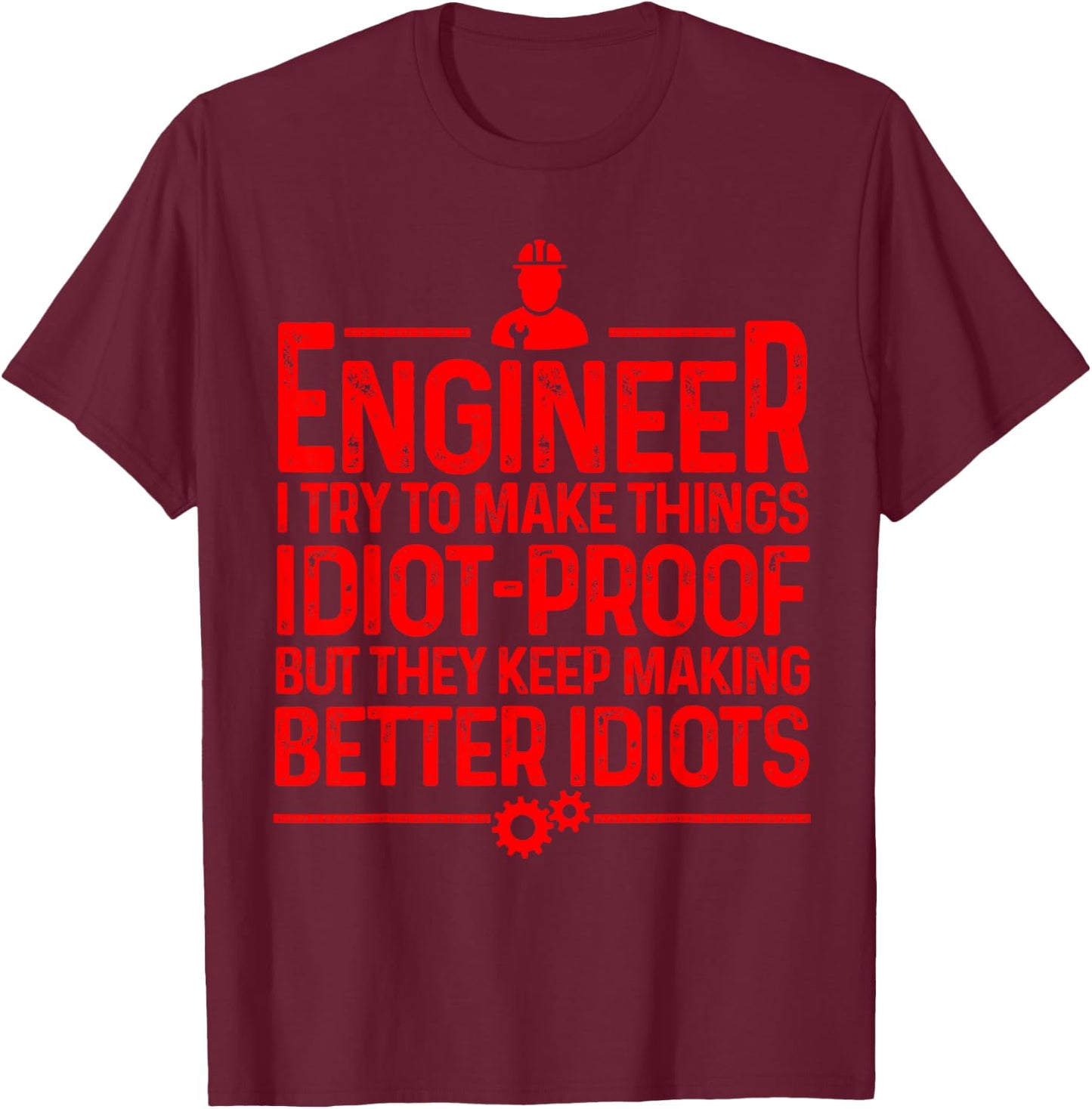 Funny Engineer Gift Women Cool Engineering Mechanic T-Shirt - T-Shirt | Maroon