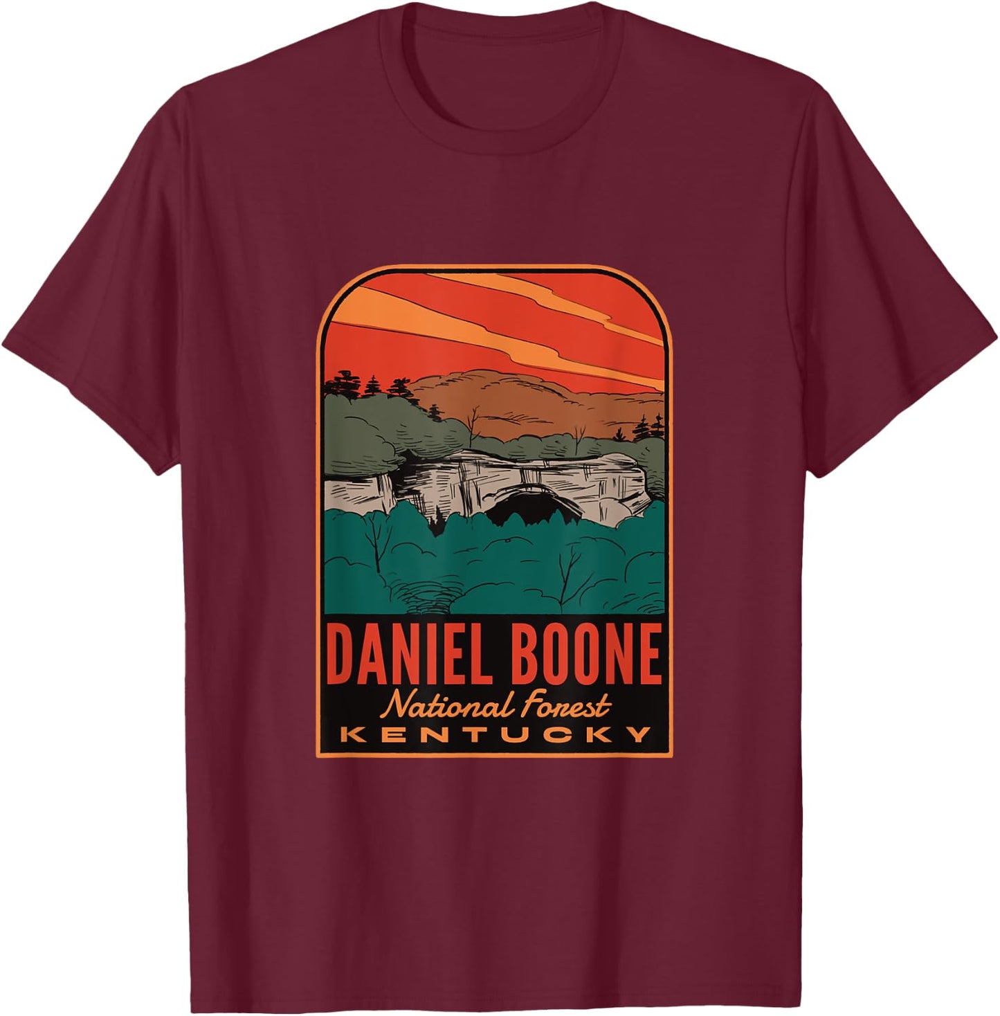 Daniel Boone National Forest T-Shirt - T-Shirt | Maroon