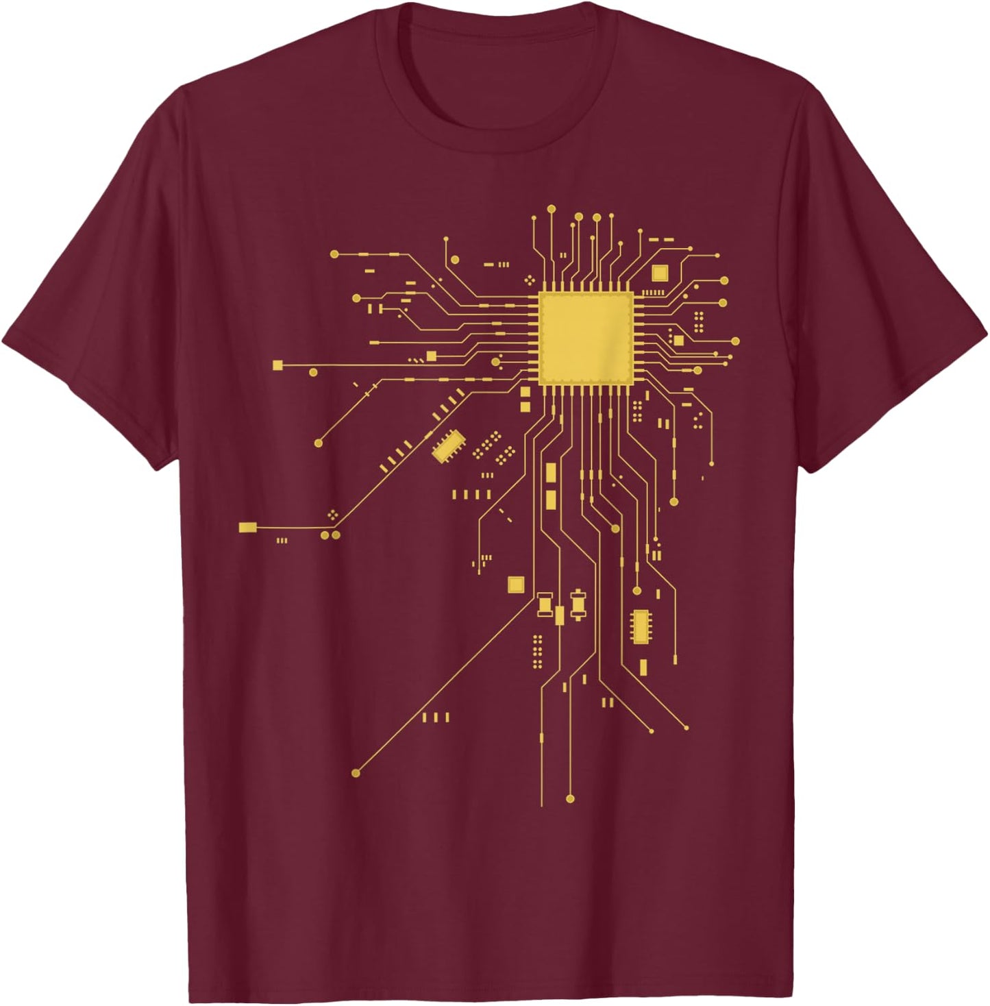 Cool Geek CPU T-Shirt - T-Shirt | Maroon
