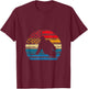 Sled hockey Retro US Flag T-Shirt - T-Shirt | Maroon