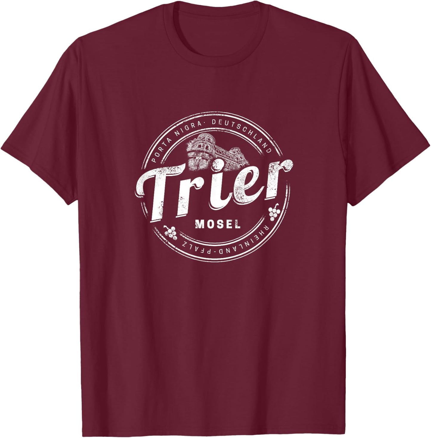 Trier Vintage Moselle Rhineland-Palatinate Germany T-Shirt - T-Shirt | Maroon
