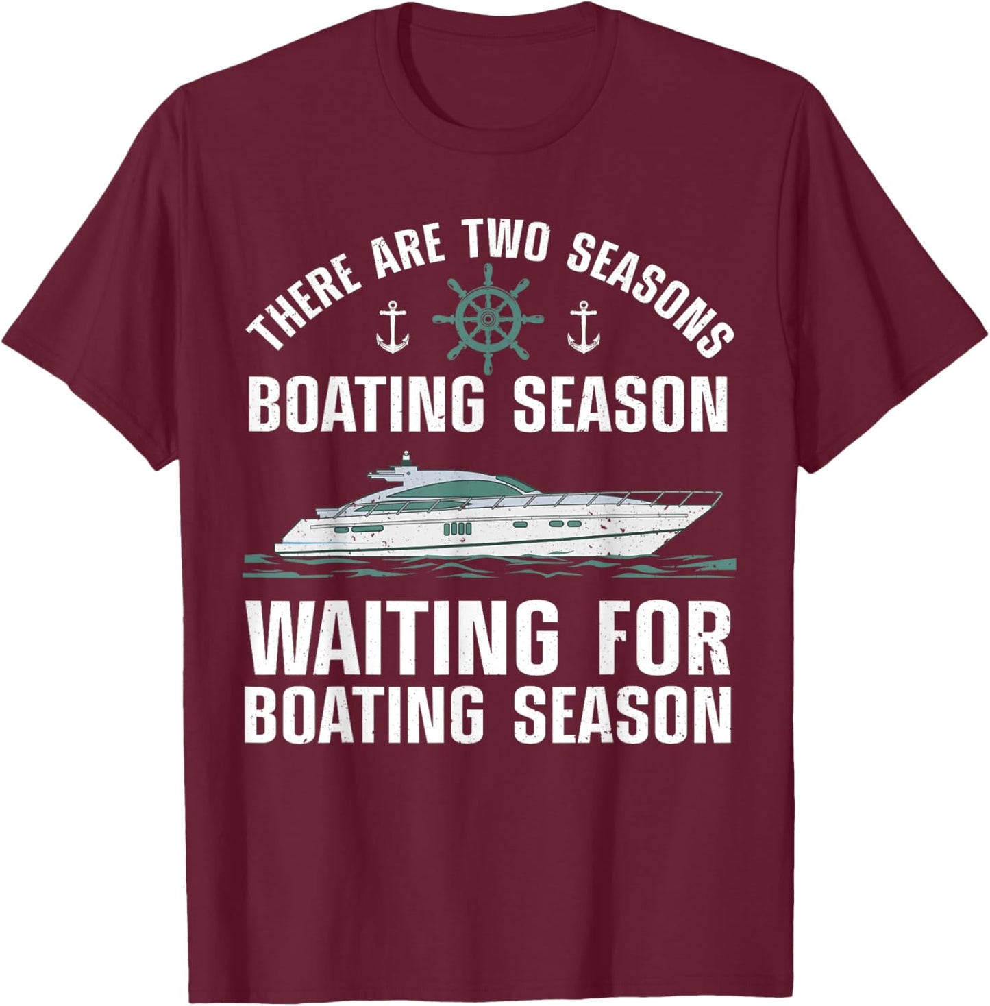 Funny Boating Design Women Boater Boating Boat Lover T-Shirt - T-Shirt | Maroon