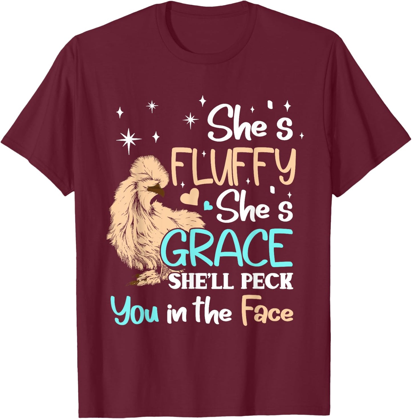 Silkie chicken T-Shirt - T-Shirt | Maroon