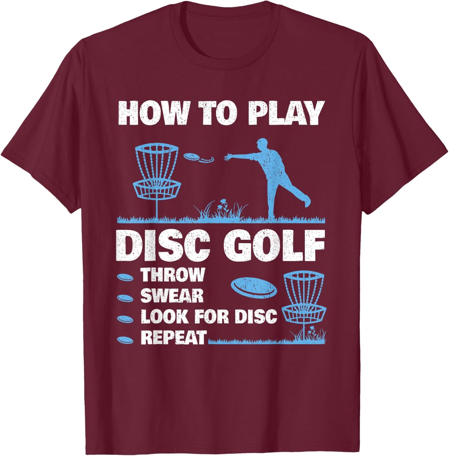 Best Disc Golf Women Disc Golf Tournament Player T-Shirt - T-Shirt | Maroon
