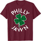 Philly Jawn Philadelphia Plaid Lucky Clover St Patrick's Day T-Shirt - T-Shirt | Maroon