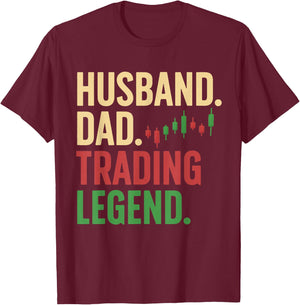 Cool Day Trading For Dad Father Stocks Trader Stock Market T-Shirt - T-Shirt | Maroon