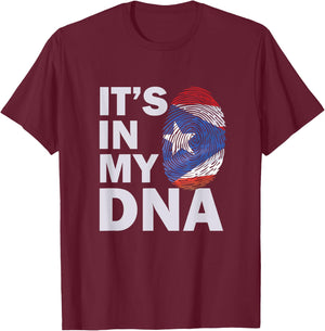 Puerto Rico In My DNA | Puerto Rican Flag | Puerto Ricans T-Shirt - T-Shirt | Maroon